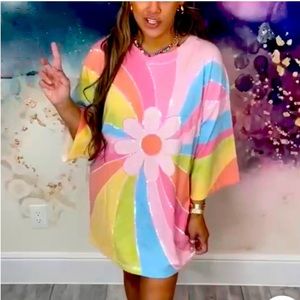 Sequin Sweater Dress